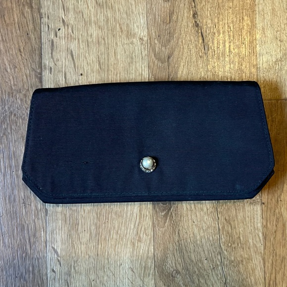 Vintage 50’s Pegi Paris Clutch With Branded Amber Celluloid Tortoise Shell Comb - Picture 1 of 9